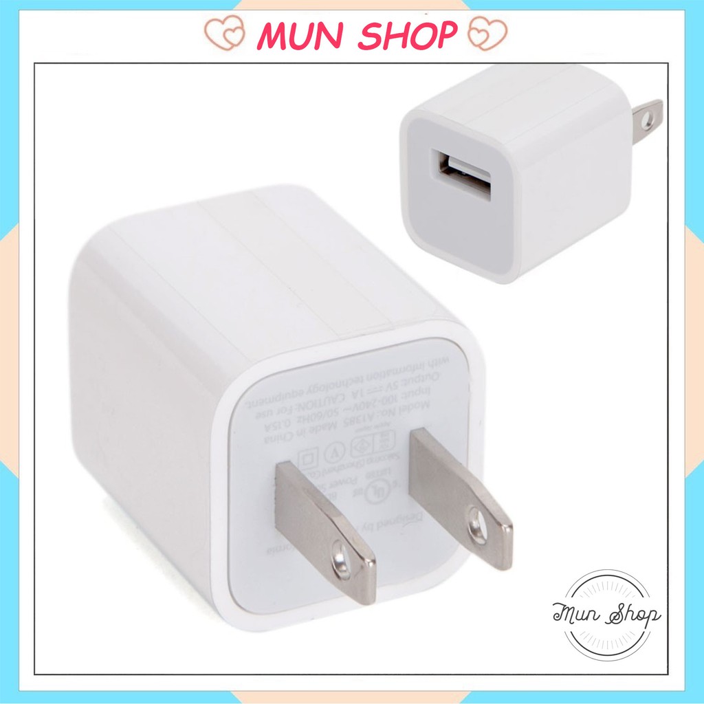 Củ Sạc Vuông Cao Cấp 1A-i7 sạc ổn định không nóng, tương thích nhiều dòng điện thoại iphone/samsung/oppo/nokia/Max