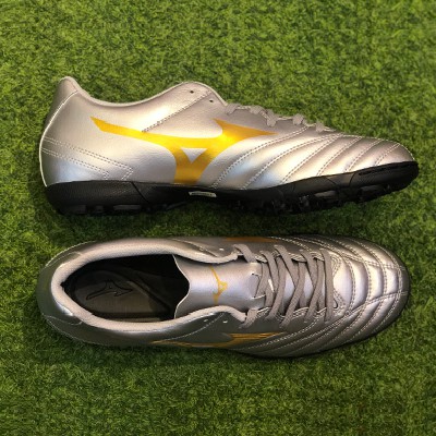 Giày đá bóng sân cỏ nhân tạo Mizuno monarcida neo Select AS Bạc Logo Vàng đồng P1GD210555 [ chính hãng ]