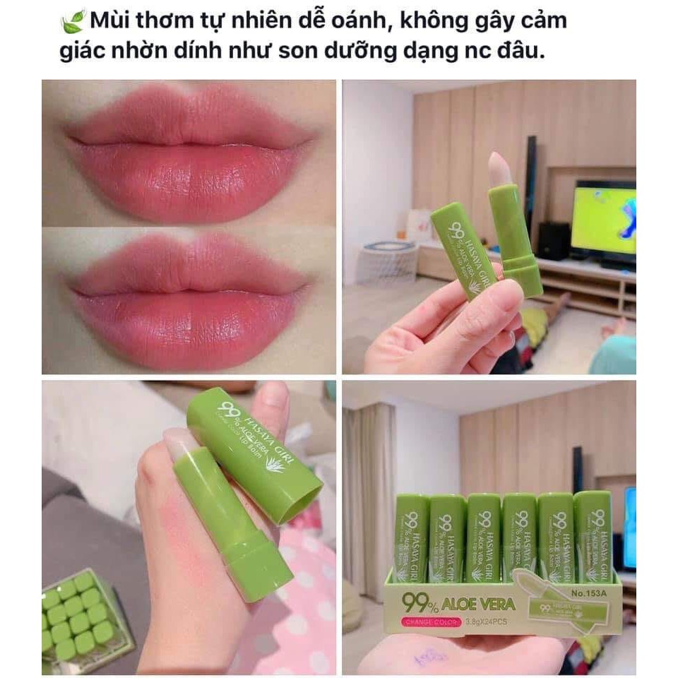 Son dưỡng môi Nha đam Hasaya Girl Aloe Vera 99% Thái Lan