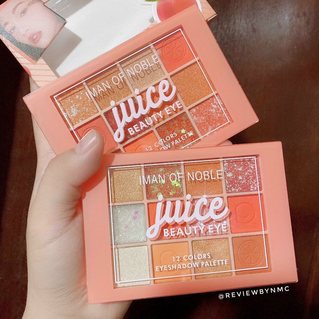 Phấn mắt iMan Sweet Peach kèm nhủ kim tuyến 12 ô