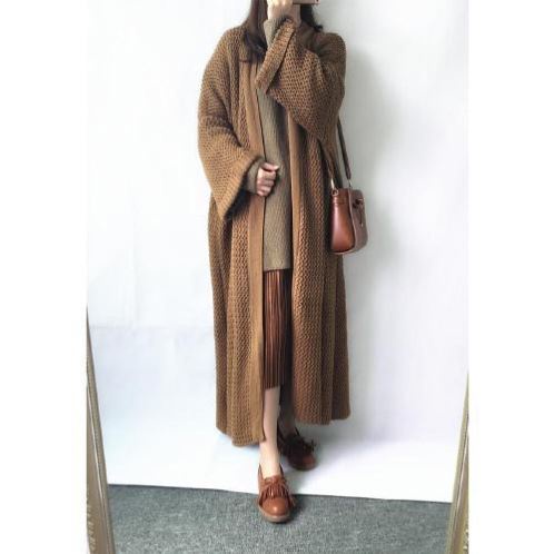 Áo khoác cardigan dệt kim dáng rộng phong cách thời trang thu đông cho nữ
