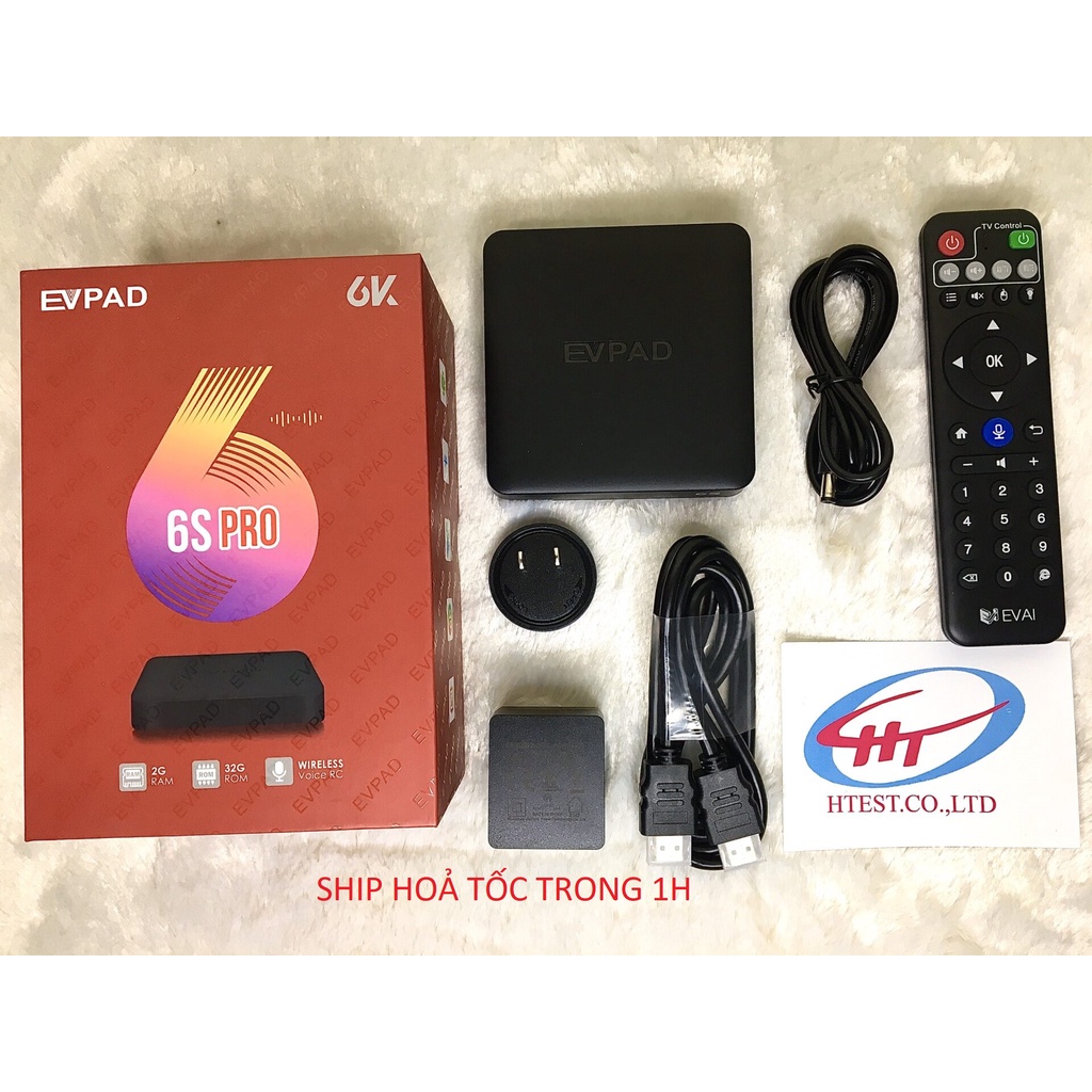 Android TV Box Truyền Hình Nước Ngoài EVPAD 6S PRO Ram 2GB Rom 32GB