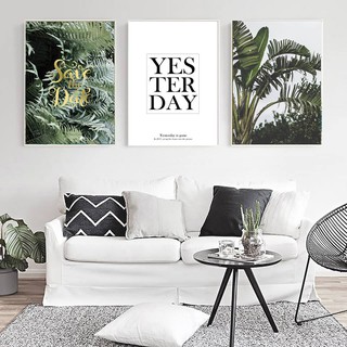 Bộ Tranh Canvas Cao Cấp Lá Xanh Trang Trí Tường CV-001
