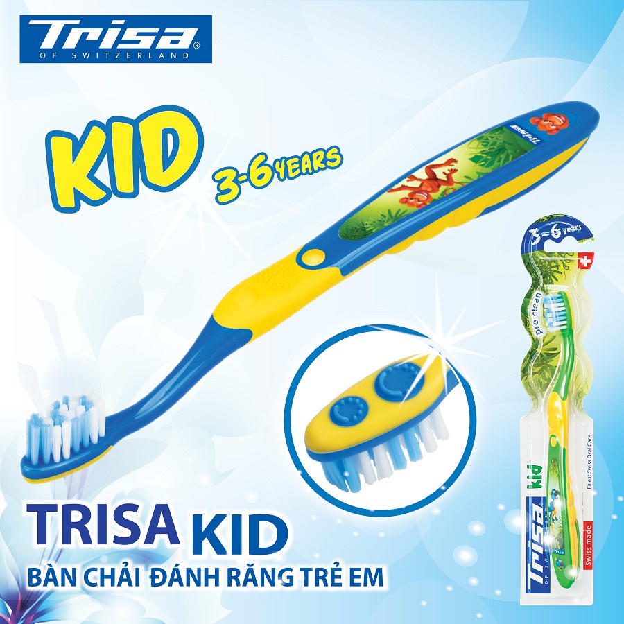 Bàn chải vệ sinh răng miệng cho bé TRISA Baby Extra Soft (0 - 6 tuổi) - giao màu ngẫu nhiên