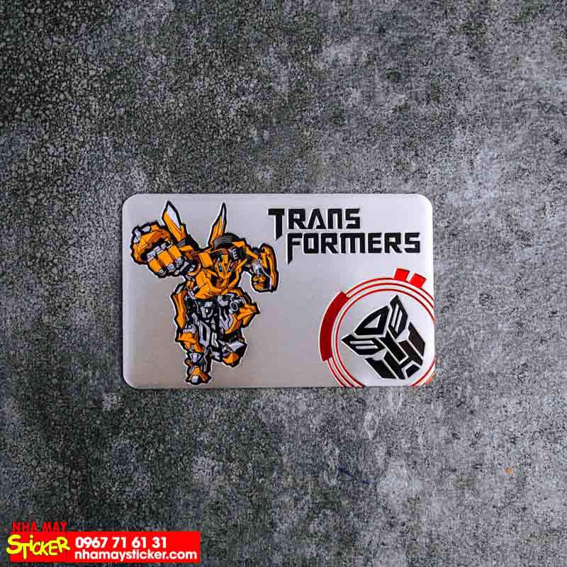 Sticker hình dán metal thẻ Transformer - Protect The Earth