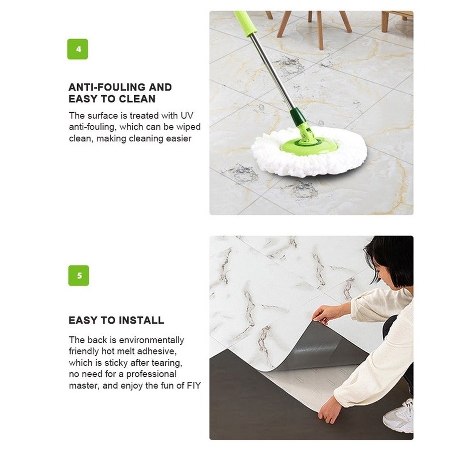 Miếng Dán Sàn Nhà Bằng PVC Chống Trượt Chống Thấm Nước Chất Lượng Cao