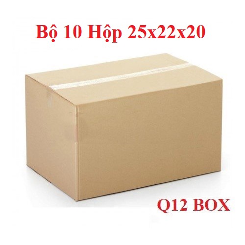 Bộ 10 Hộp Carton 25x22x20 Cm Thùng Carton Giá Rẻ