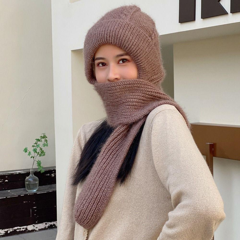 Nón Len Che Tai Giữ Ấm Chống Gió Bảo Vệ Cổ