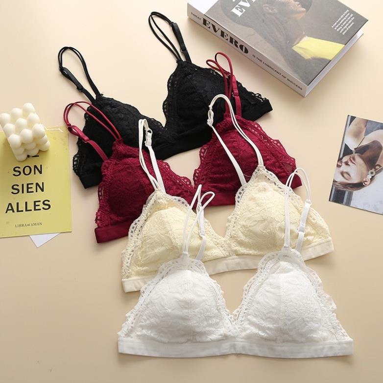❄️ Áo Ngực , Áo Bra Ren Hoa Mềm Đệm Mỏng 2 Dây Kép Móc Cài Sau Siêu Mềm Dịu Êm 8753 ❄️