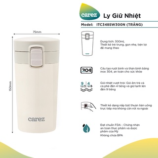 Ly Giữ Nhiệt Carez 300ml ITC348SW300N