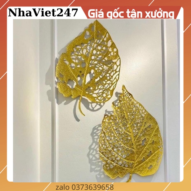 Tranh sắt treo tường trang trí nhà cửa hoạ tiết Lá Bồ Đề-KT 75X50CM-Decor tường kim loại đẹp,giá rẻ-quà tặng ý nghĩa