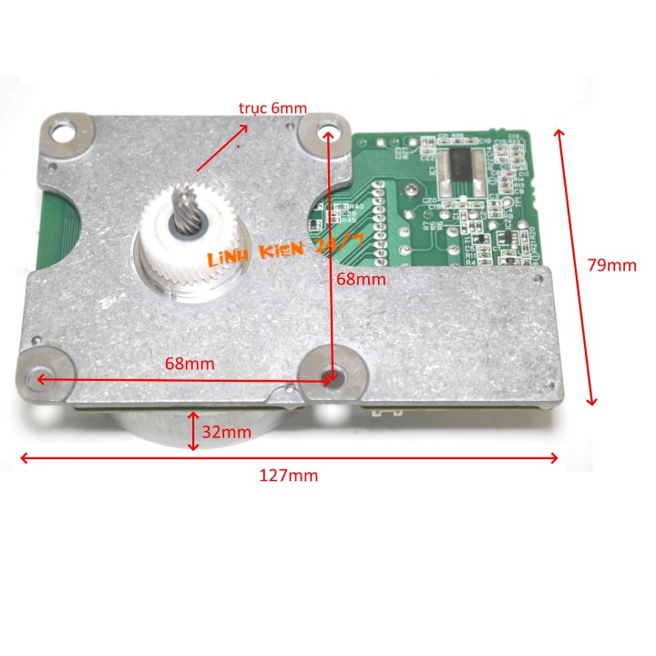 Động cơ brushless không chổi than chế quạt 12 - 24VDC trục 6mm