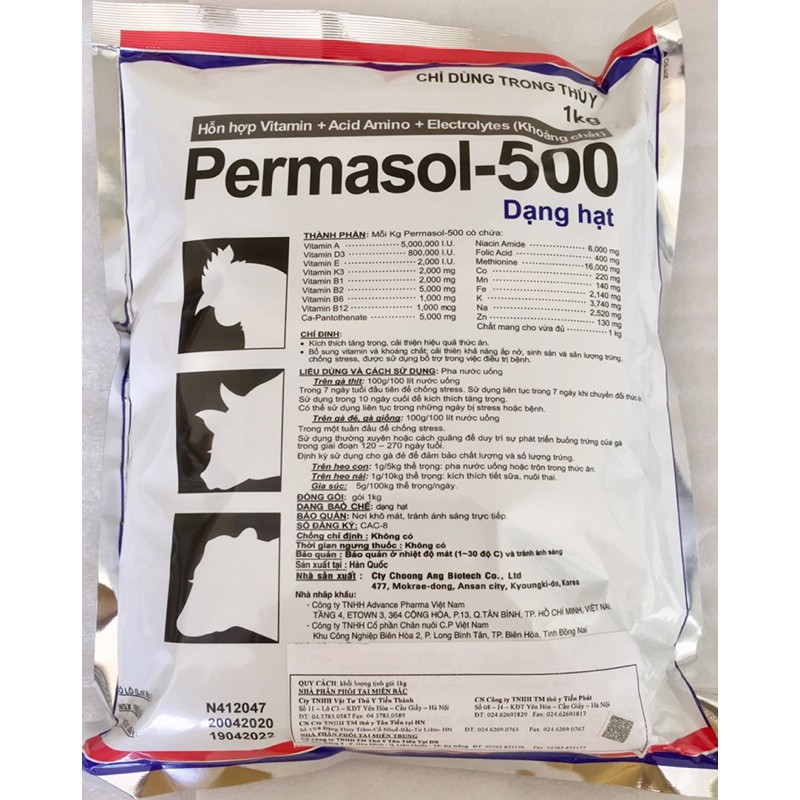 Permasol-500 dạng hạt  1kg/gói