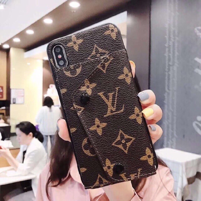 [ 4 hoạ tiết ] ốp ví đựng tiền và thẻ atm kiêm chân chống xem phim tiện lợi iphone 6 đến xs max