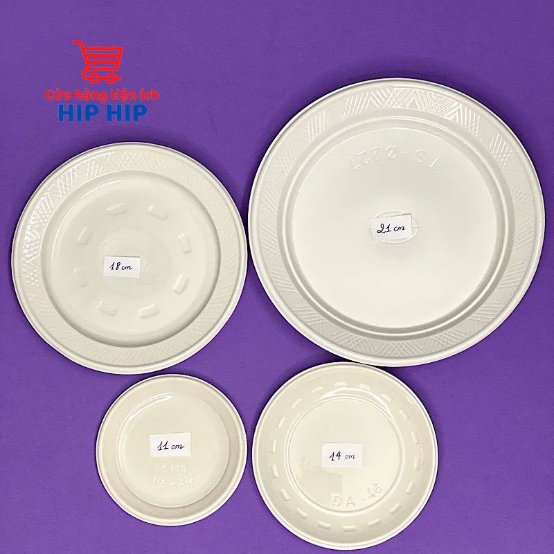ĐĨA NHỰA DÙNG MỘT LẦN 50 CHIẾC, CHÉN ĐĨA NHỰA ĐỦ KÍCH THƯỚC, TIỆN LỢI, AN TOÀN. ĐỒ DÙNG 1 LẦN CHO CÁC BỮA TIỆC TIỆN ÍCH