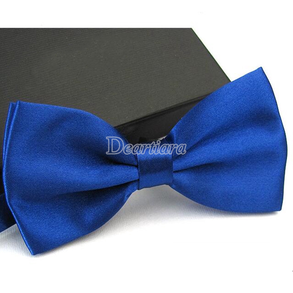 Nơ đeo cổ màu trơn kiểu dáng thanh lịch cho nam