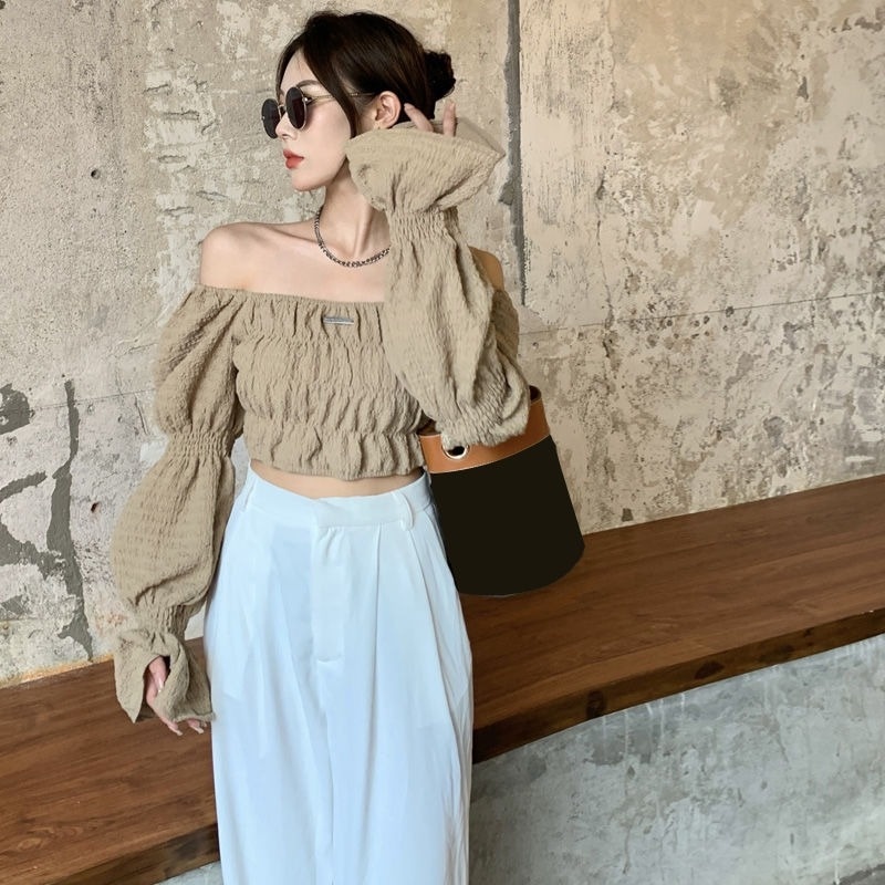 Áo sơ mi tay phồng trễ vai thời trang dành cho nữ