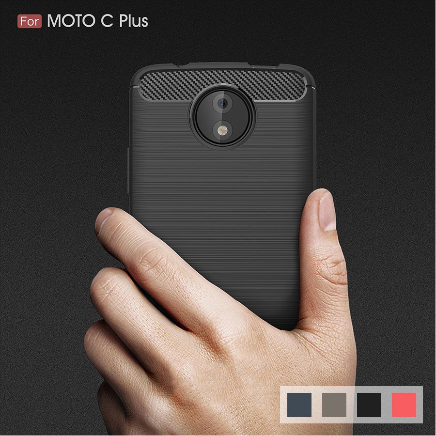 Ốp lưng điện thoại Carbon Fiber mềm dành cho Motorola MOTO C/C Plus