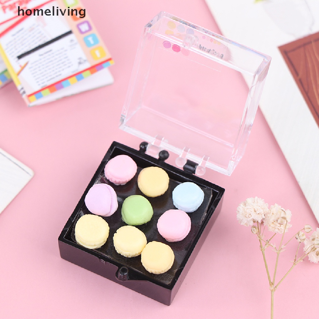 1 Set Mô Hình Bánh Macaroon Tỉ Lệ 1: 12 Trang Trí Nhà Búp Bê