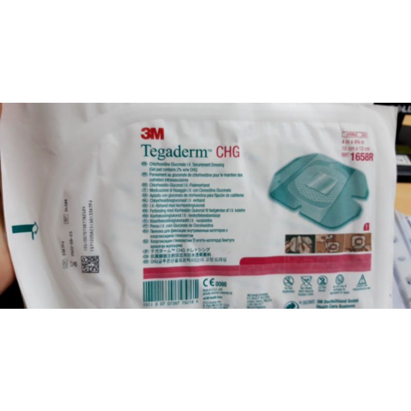 3M TEGADERM 1658R - Băng dán tích hợp Chlohexidine