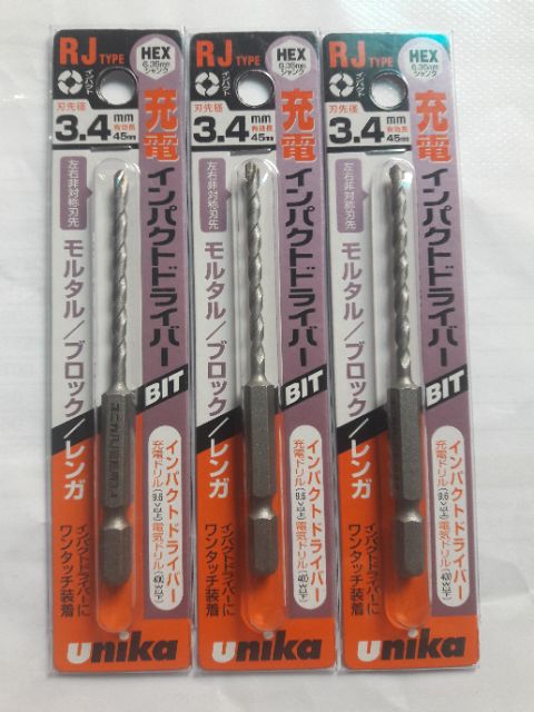 Mũi khoan Unika RJ3.4*90mm