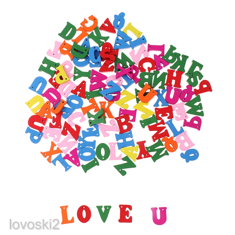 100 Chữ Cái Bằng Gỗ Trang Trí Scrapbook