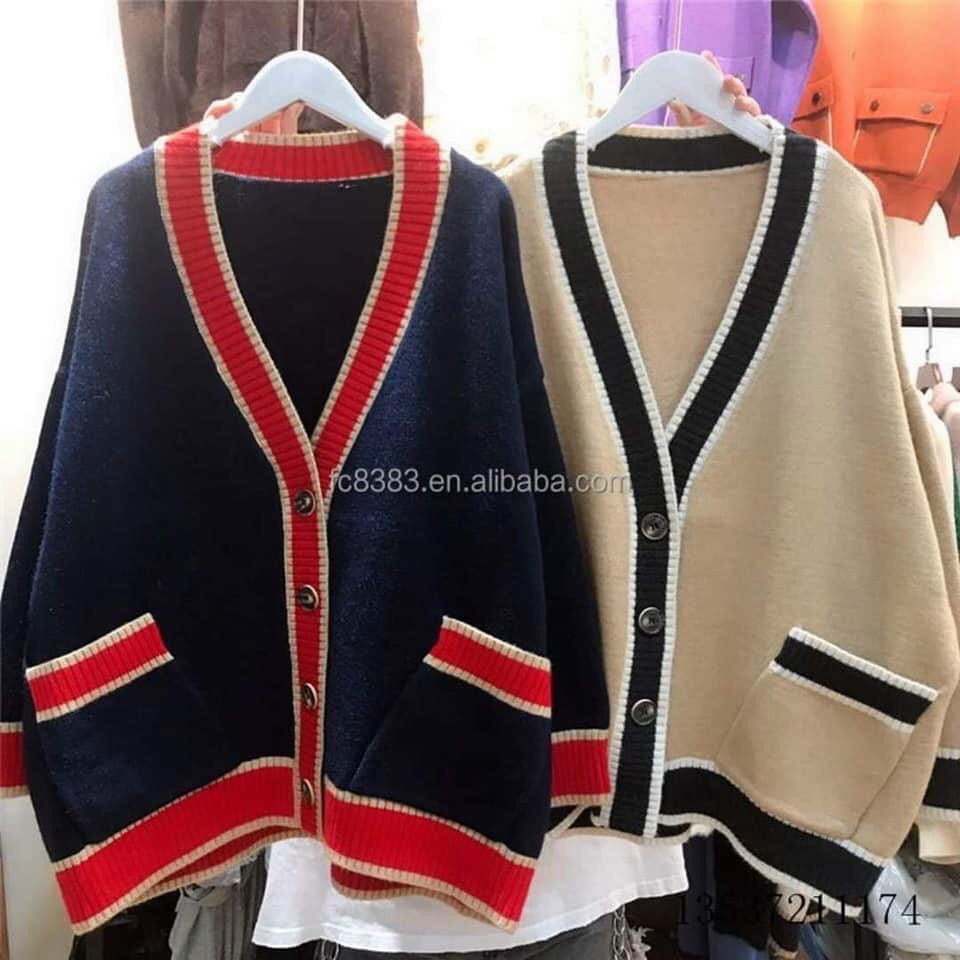 Áo len nữ cadigan Quảng Châu  dáng dài dày đẹp giao mẫu ngẫu nhiên