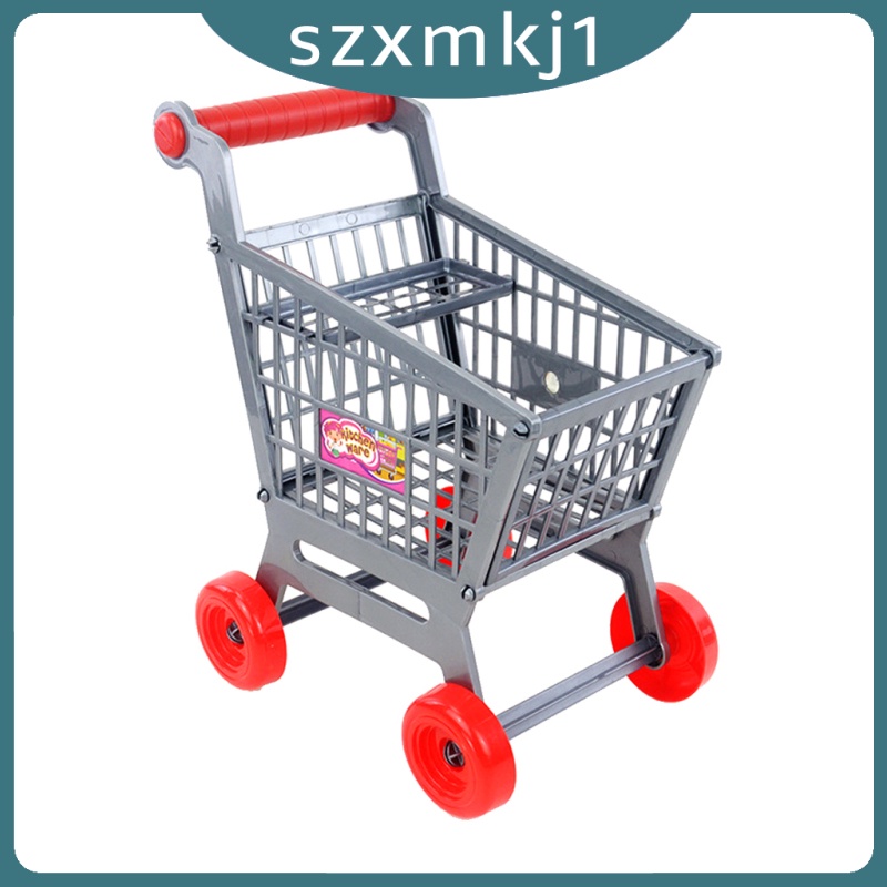 Đồ Chơi Xe Đẩy Mua Sắm Mini Màu Xám Cho Trẻ Em