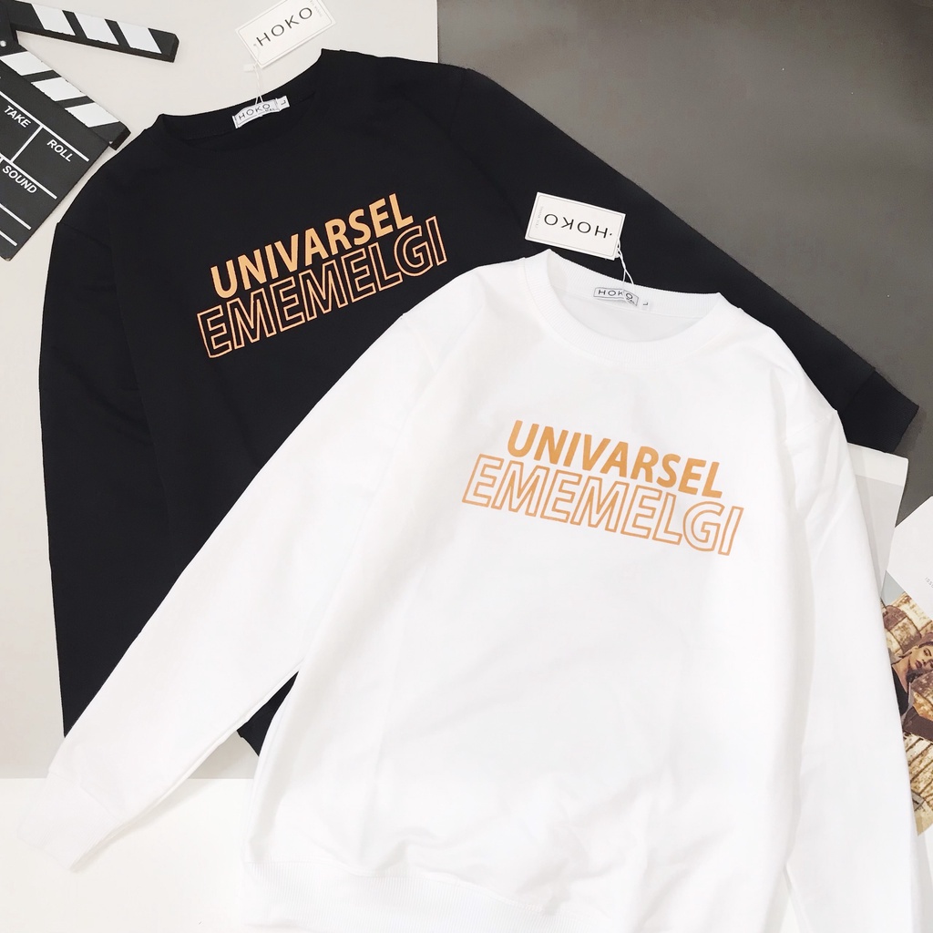 [Mã 12FASHIONSALE1 giảm 10K đơn từ 50K] Áo Thun Nỉ Da Cá Dài Tay Thu Đông họa tiết đáng yêu | BigBuy360 - bigbuy360.vn