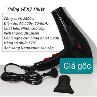 MÁY SẤY TÓC 2 Chiều Nóng Lạnh Công Suất Lớn PANA-3500W ( tặng kèm đầu thổi)