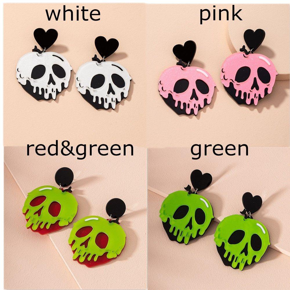EUTUS 1 Đôi Bông Tai Bằng Acrylic Màu Sắc Kẹo Ngọt Chủ Đề Halloween