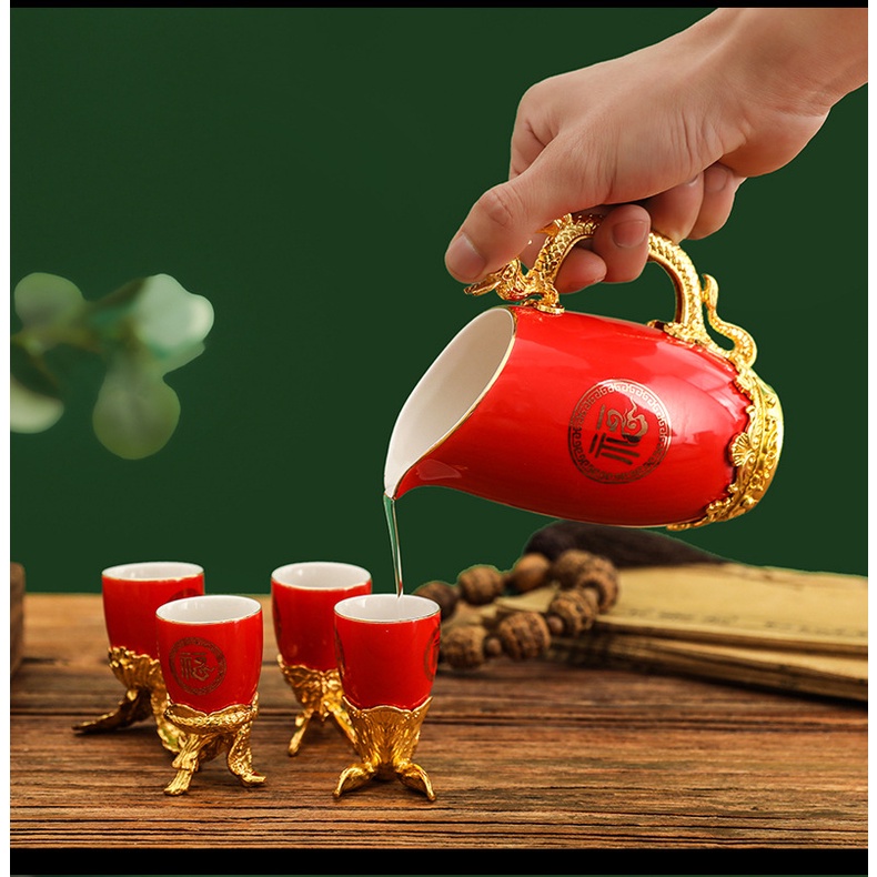 Bộ Ly sứ Đẹp 12 Con Giáp Đựng Trong Vali Cao Cấp  ❤️Quà Biếu Tết, Quà Tân Gia Sang Trọng, Đẳng Cấp❤️