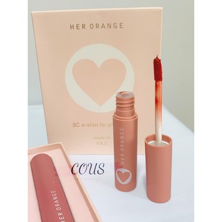 Son Lì Trái Tim HER ORANGE Set 3 Vị Socola Auth