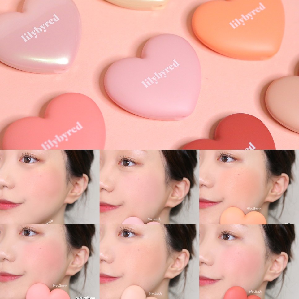 Phấn má hồng trái tim LilybyRed Love Beam Cheek Blusher 4.7g (Dạng phấn nén)