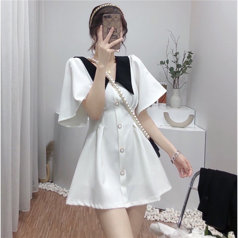 Đầm cổ búp bê phong cách hàn quốc | BigBuy360 - bigbuy360.vn