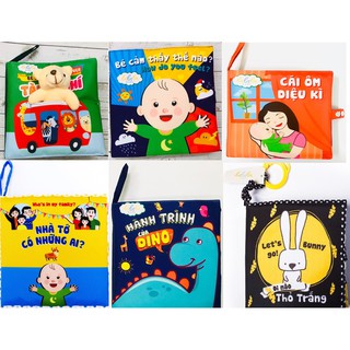 Sách Vải Kích Thích Thị Giác, Xúc Giác, Thính Giác, Giúp Trẻ Phát Triển Trĩ Não Và Ngôn Ngữ Toàn Diện