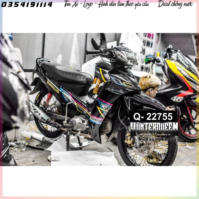 Tem xe Sirius đen - Tem Livery sắc màu - ., chỉnh sửa theo ý. Sắc nét, bền màu