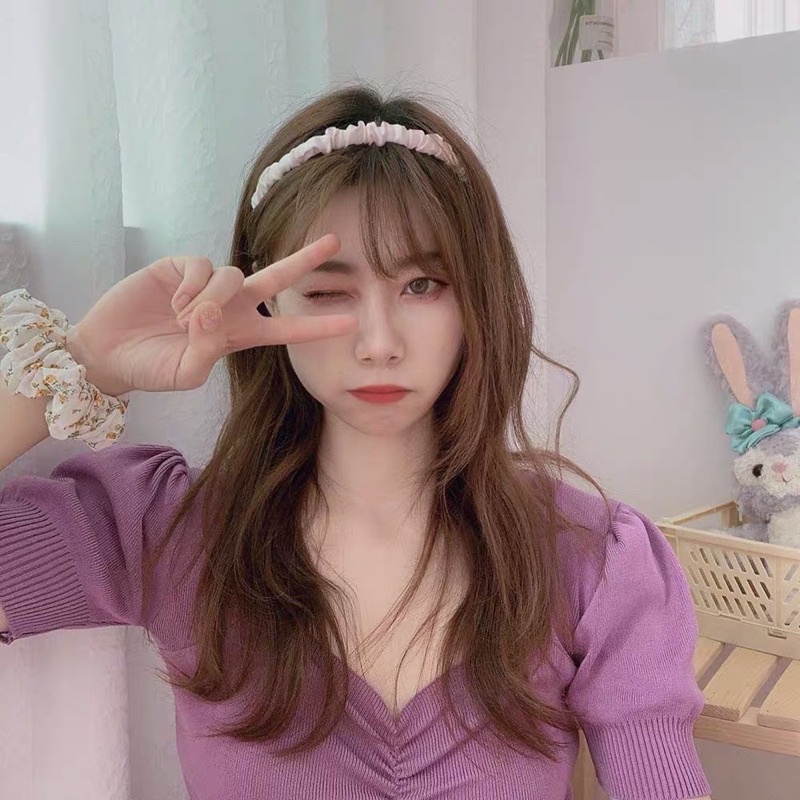 Bờm vải dúm phong cách đáng yêu