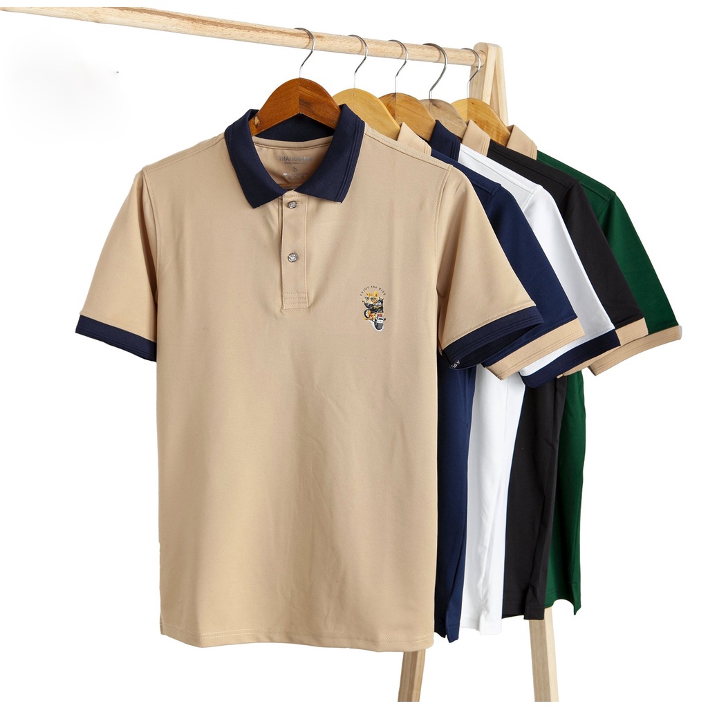 Áo polo nam nữ áo polo nữ Basic trơn in họa tiết con mèo siêu hot Nhã Dung Store