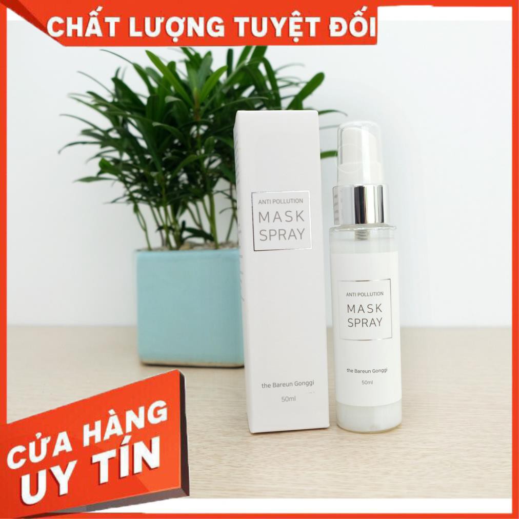 Chai xịt khẩu trang Hàn Quốc Bareum Gonggi diệt vi khuẩn, virus, bụi mịn - tạo vùng thở an toàn trong khẩu trang-  siêu