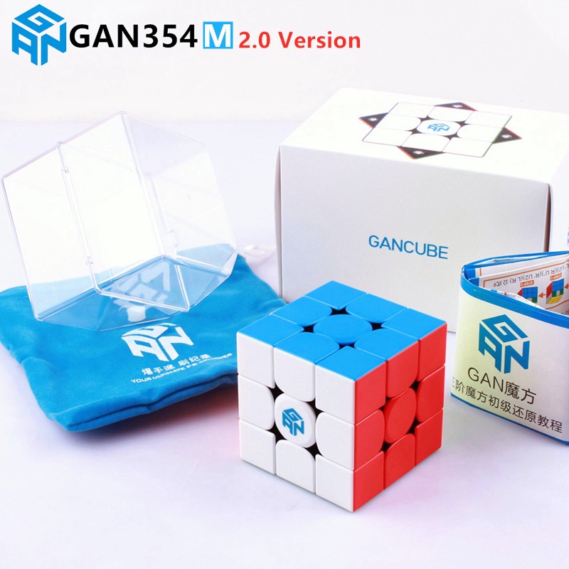 Rubik Gan 354 M V2 stickerless 3x3 (Mod nam châm cao cấp) - Rubik Ocean - Đồ chơi Rubik 3x3x3