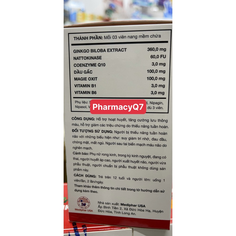 PREMIUM GINKGONATTO Plus With Coenzyme Q10 - Tăng cường trí nhớ