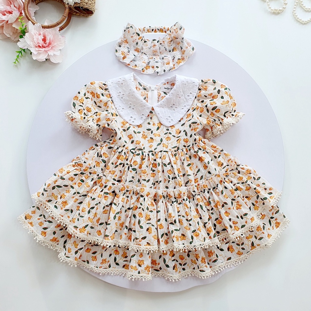 Váy trẻ em [⚡FREESHIP⚡TẶNG KÈM TURBAN] Váy đầm Thời Trang Hàng Thiết Kế Cao Cấp cho bé từ 1 - 8 Tuổi