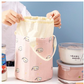 Túi đựng cơm văn phòng bản tròn ( 19x20cm )