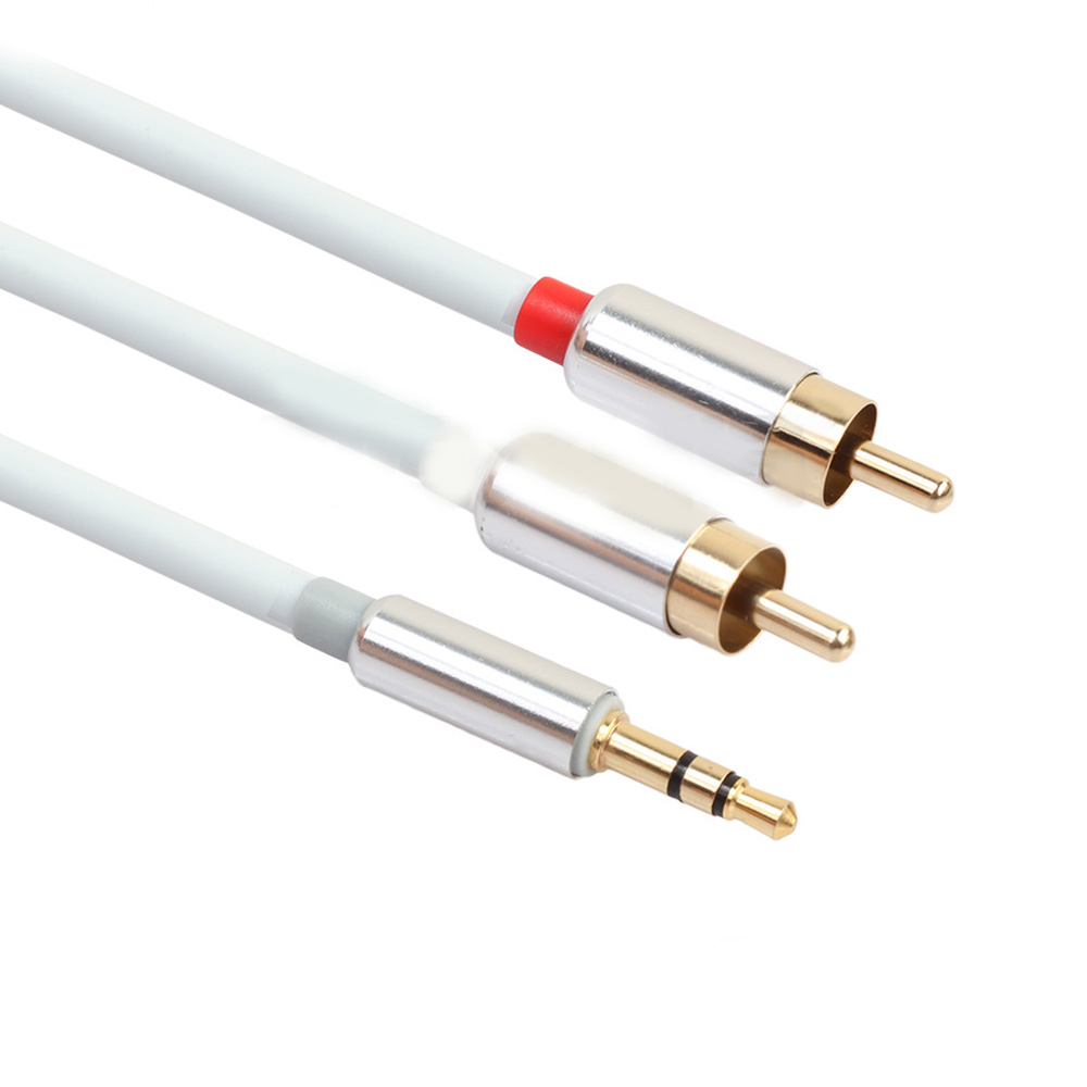Cáp Chuyển Đổi Âm Thanh Aux Từ 1m 2rca Sang 3.5mm Mạ Vàng | BigBuy360 - bigbuy360.vn