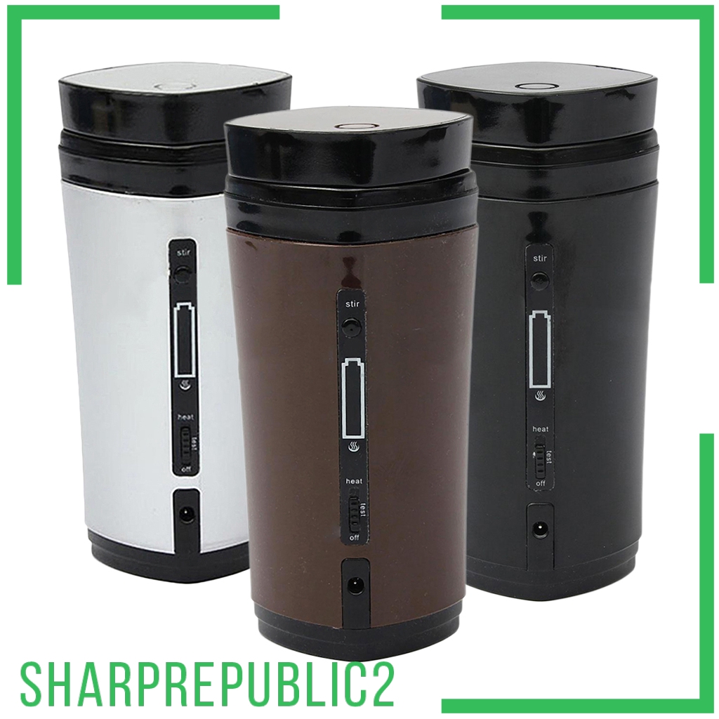 Self Stirring Coffee Tea Lazy Mug Automatic Stir USB Cable Mixing Cup Black