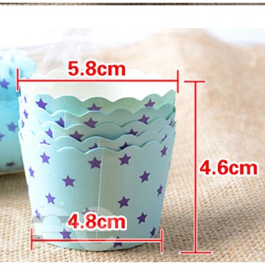 💥💧[SIÊU HOT]💥💧 Khuôn giấy lót bánh cupcake cứng 6cm (50 cái) mầu sắc ngẫu nhiên [GIÁ RẺ]💥💧