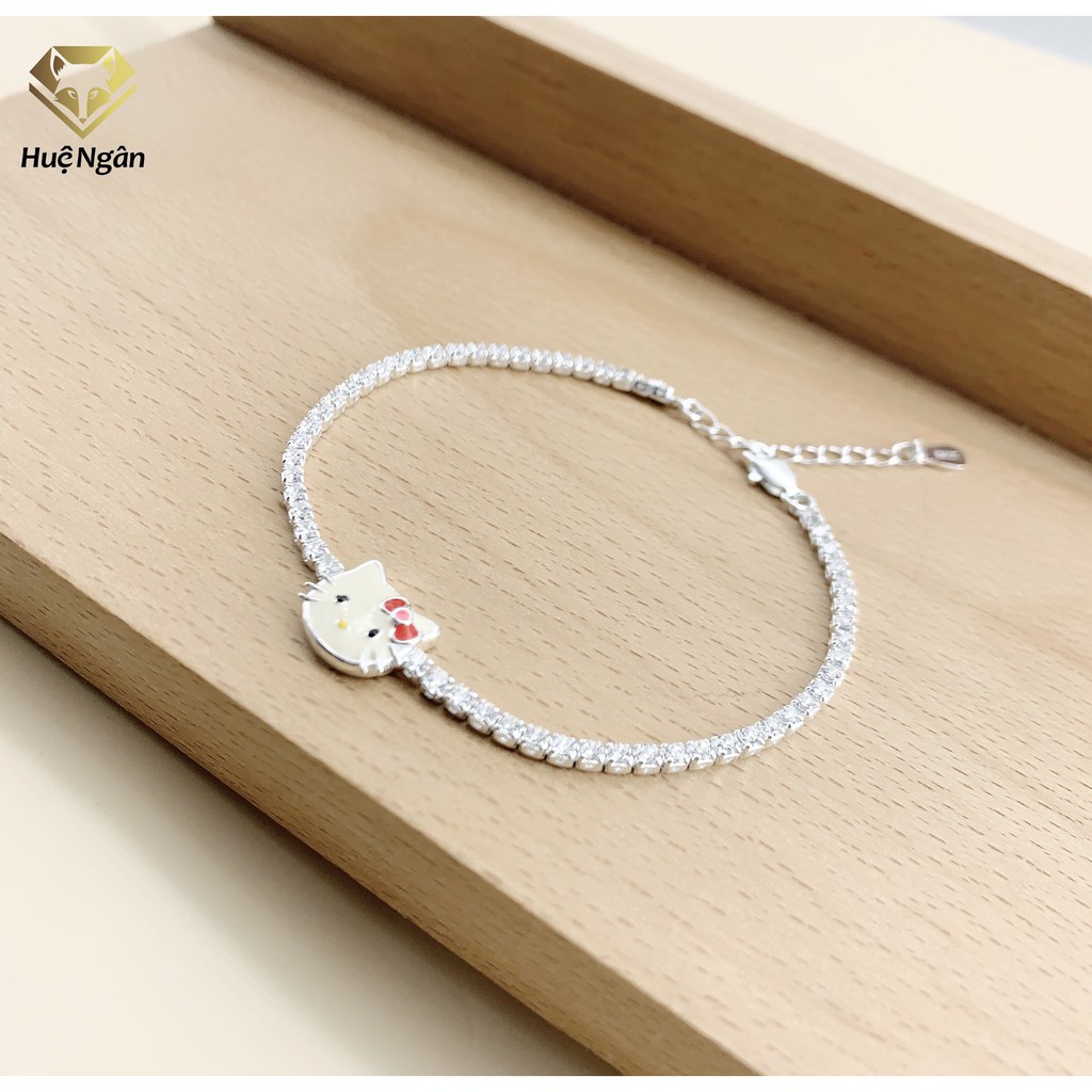 Lắc tay bạc 925 Huệ Ngân - Mèo Kitty X7