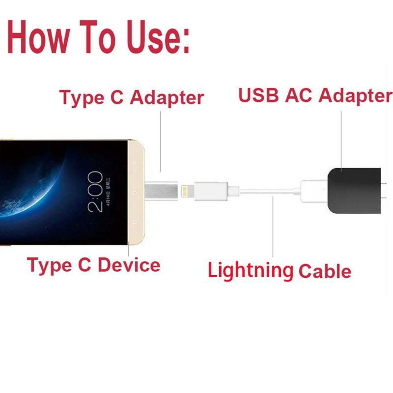 Đầu chuyển đổi cổng Lightning 8 chân sang Type C dành cho điện thoại Samsung và Android6/3