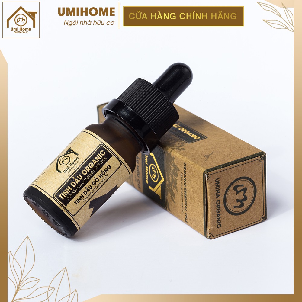 Tinh dầu thơm phòng Gỗ Hồng hữu cơ UMIHOME nguyên chất 10ml - Dùng xông giảm căng thẳng, dễ ngủ, thơm phòng